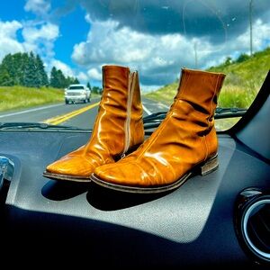 Cowboy style Pleather boots(price negotiable) Bought In Italy